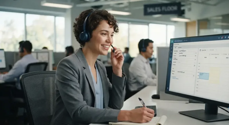 commercial cleaning appointment setting call center agent scheduling a janitorial walkthrough